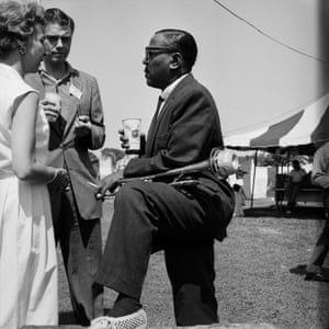Roy AldridgeAmerican jazz trumpet player Roy Aldridge relaxes backstage at Newport Jazz Festival, Rhose Island. Nicknamed ‘Little Jazz’, Aldridge is considered one of the most influential musicians of the swing era and a precursor of bebop