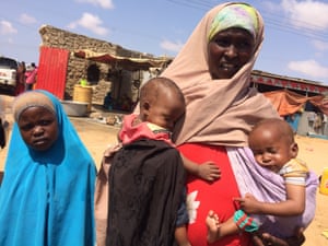 Barwako Aden Berda and her children.