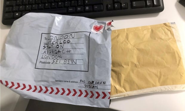 The package sent to Waterloo station.