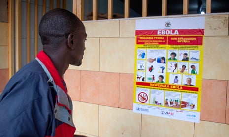 Ebola awareness campaign poster in Kampala, Uganda, 28 September.