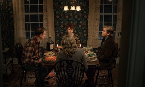 Jessie Buckley, centre, with David Thewlis, Toni Collette and Jesse Plemons in I’m Thinking of Ending Things.