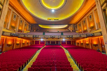 The auditorium of the Palais theatre as seen from the stage in St Kilda, Victoria.