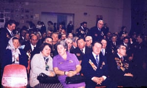 This image appears to show second world war veterans, possibly during a Victory Day celebration.