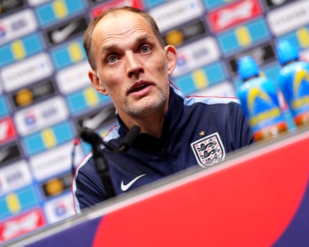 England manager Thomas Tuchel during a press conference at Wembley Stadium
