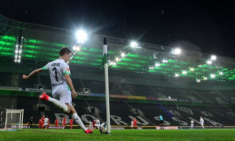 Gladbach’s derby game against Cologne was played on 11 March without fans, the last match before the Bundesliga shut down.