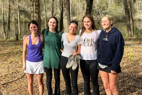 Five members of the Kappa Alpha Theta sorority helped rescue a mother and two children whose car drove into the water in Brier Creek in Georgia.