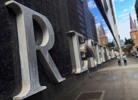 A sign for the Reserve Bank