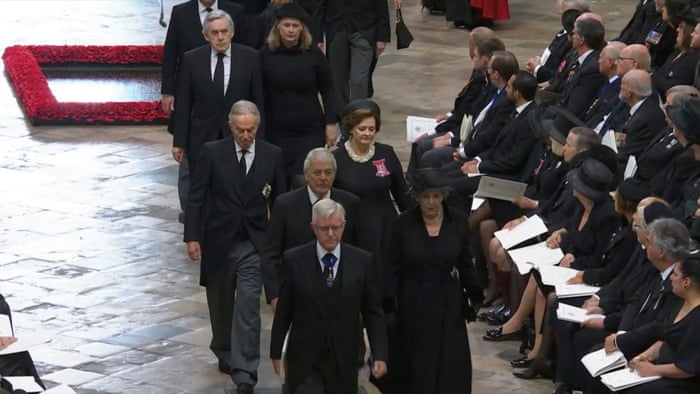 John and Norma Major, Tony and Cherie Blair, and Gordon and Sarah Brown.