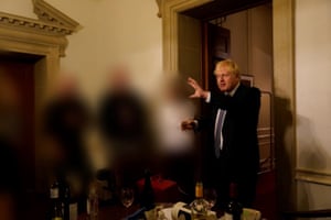 Johnson at a leaving party