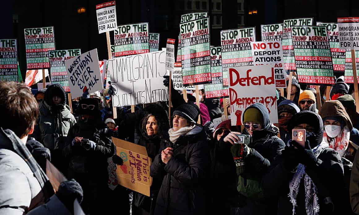People with placards