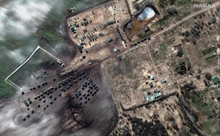 Ground forces, field deployments and convoy in Khilchikha, Belarus on February 28.