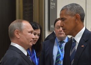 Vladimir Putin and Barack Obama meet at the G20 summit in Hangzhou, China