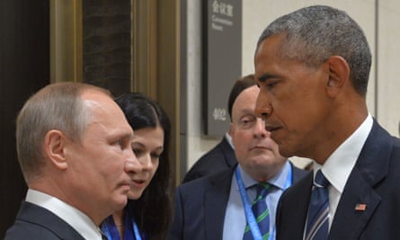 Putin (left) and Obama on the sidelines of the G20 summit in China.