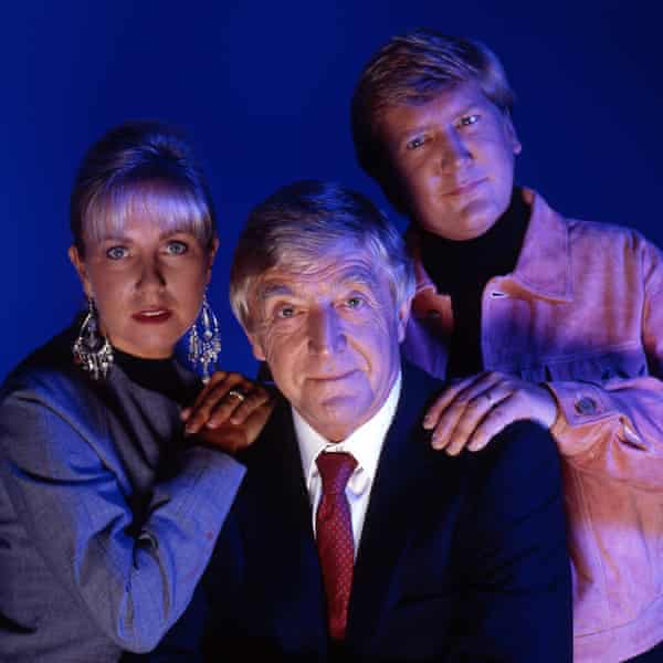 Sarah Greene, Michael Parkinson and Mike Smith in 1992’s Ghostwatch