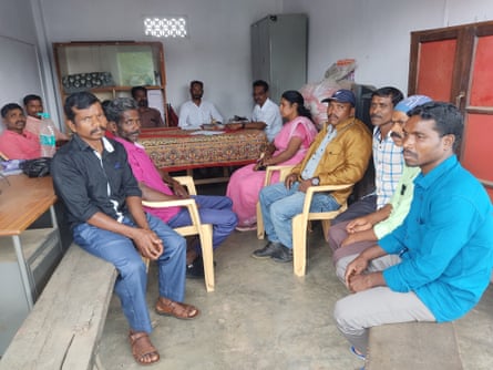 Former bonded workers at a meeting of the AHSS in Kodagu.