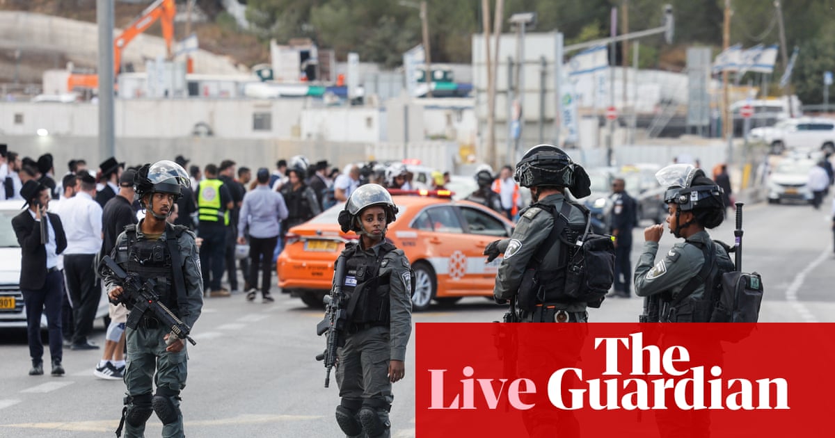 Four people killed in Jerusalem shooting; Israel threatens Gaza City with powerful hurricane' Middle East crisis live