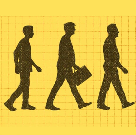 Image of a young man, then an older man then a middle age man