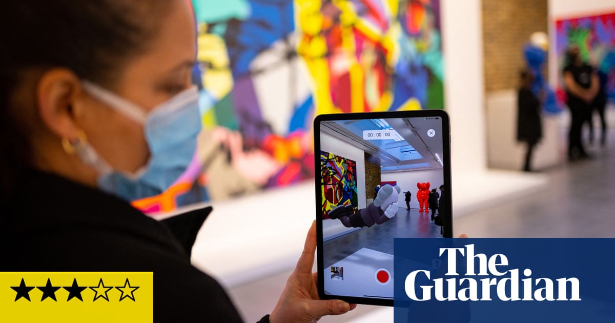 Kaws: New Fiction review – an art show where you brush shoulders with virtual visitors