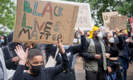 A Black Lives Matter protest in London, June 2020.