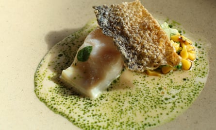 A sea bass dish at Where The Light Gets In.