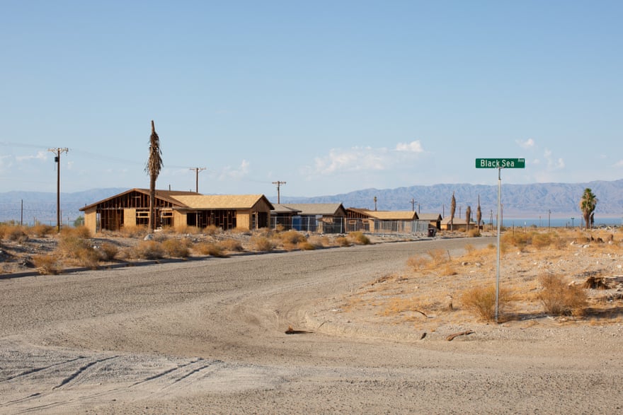 A strip of homes whose development has stalled in Salton City.