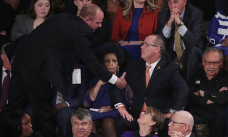 Fred Guttenberg, father of Parkland school shooting victim Jaime Guttenberg, is ejected after shouting during Donald Trump’s State of the Union address.
