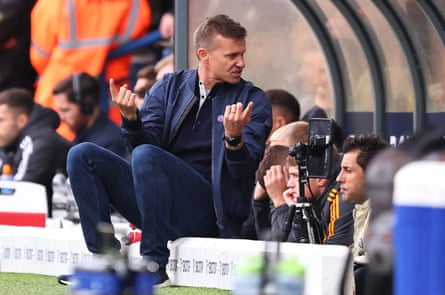 Leeds-manager Jesse Marsch reagerer under forrige helgs kamp mot Fulham på Elland Road.