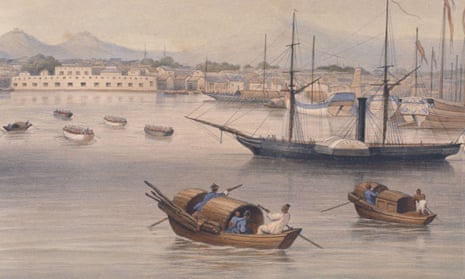 Boats at Shanghai harbour in 1875