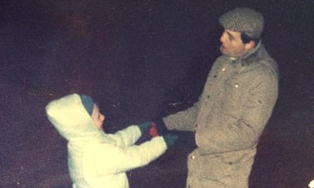 Alexandra Topping with her father. ‘My dad took me to my first game at Goodison when I was three. I cried all the way through, but it didn’t put him off.’