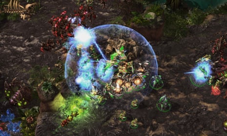 Starcraft II is a popular computer game that sees opponents build civilisations and battle alien neighbours.