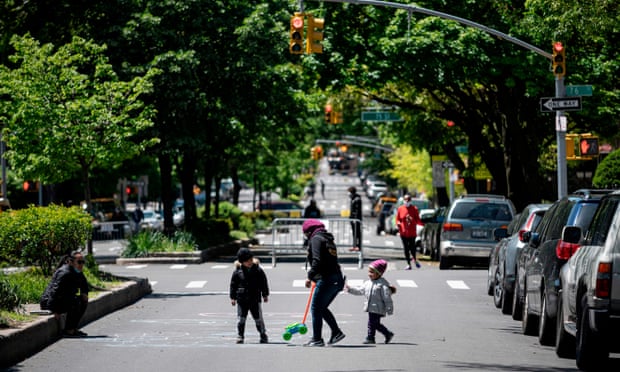 Some cities, such as New York, have created more space for exercise and play by limiting through traffic on some roads.
