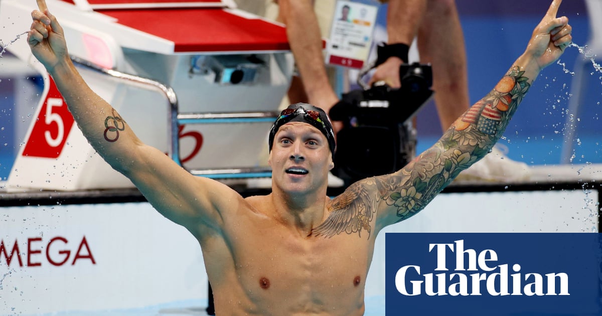Caeleb Dressel fills US swimming’s post-Phelps void with 100m freestyle gold