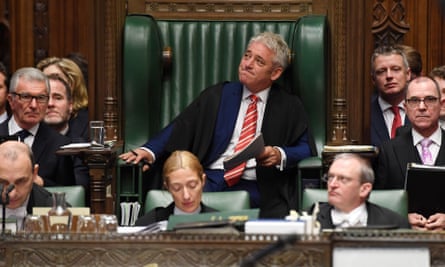 Bercow making personal remarks to thank staff, members and family members in the House of Commons earlier this week.