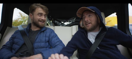 Daniel Radcliffe (left) with David Holmes (right), the man who was his stunt double on the Harry Potter films until an accident paralysed him, in new documentary The Boy Who Lived about Holmes’s life
