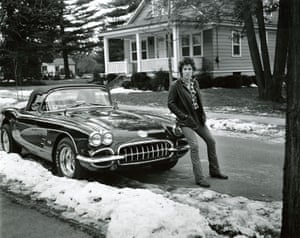 bruce springsteen CHEVROLET CORVETTE Acquired on the back of a ton of sales for his Born to Run album in 1975, Bruce’s 1960 Chevrolet Corvette is parked on Colonial Avenue, Haddonfield, New Jersey. This picture was one of a number of shots from The Boss’ photo session with photographer Frank Stefanko on an icy cold day in 1978. Contact neil@thisdayinmusic.com