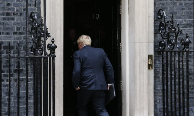 Boris Johnson after his resignation speech