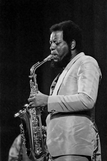 Free jazz musician Ornette Coleman performing in 1971.