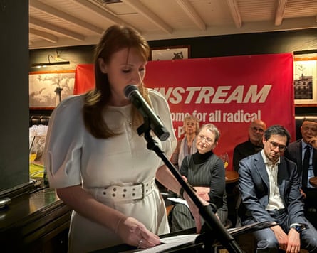 Rayner giving speech at Mainstream event