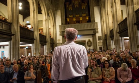 Jeremy Corbyn speaks at a rally in Cambridge