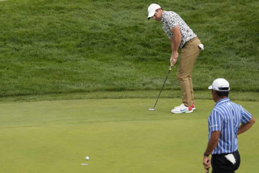 US Open golf 2022: first round – live! | US Open 2 Rory McIlroy putts on the 12th.