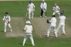 Tributes paid to Shane Warne after Australian icon dies aged 52 – latest updates | Sport 2 Mark Butcher batting against Shane Warne in 2001.