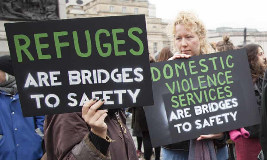 'Refuges are bridges to safety' is the slogan on one poster at a protest in London in 2016