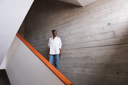 Jessica Sanches Tavares on a staircase