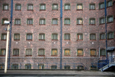The cell windows of one of the wings at Liverpool prison.