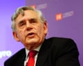 Brown speaking at an event in 2023