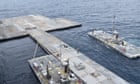 US military releases images of aid pier under construction off Gaza coast