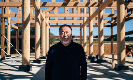 ‘Britain is vibrating. I’m too old for that’ … Ai Weiwei at the site near Lisbon where he is re-creating his Shanghai studio, which was demolished.