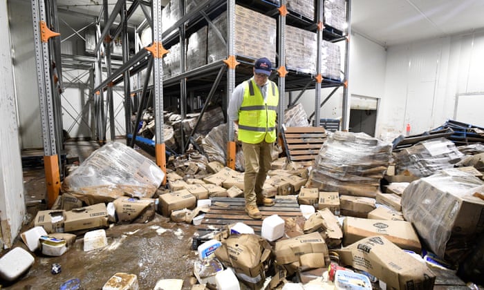 Scott Morrison visited the flood-damaged Norco ice-cream factory in Lismore in March.