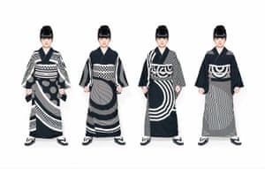 Hiroko Takahashi is a star of contemporary Japanese design, collaborating with brands such as Adidas and creating garments for sumo wrestlers. She is ‘a very savvy, creative but extremely approachable designer’, Crothers says. In this self-portrait, as in many of her works, she has chosen to pose in a fighter’s stance. ‘Which is not the traditional demure, feminine style pose,’ he says. The NGV’s exhibition features many works by Hiroko, including one custom-made for the exhibition, modelled on a life-sized statue of the designer.