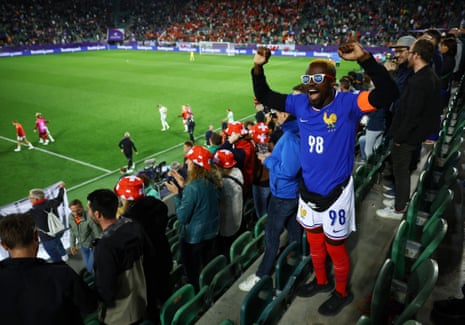 France instrumentality celebrates aft their triumph complete Wales.